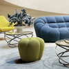 Luxury High-quality Round Stool with Fixed Cotton Filling Swivel Footstool Creative Designer for Living Room Edge Stool