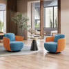Italian Light Luxury Velvet Sofa Chair Living Room Hotel Lobby Business Negotiation Revolving Swivel Leisure Single Sofa