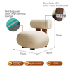 Nordic Design Leisure Living Room Chair Home Furniture Ash Wood Armchair Modern Lounge Accent Velvet Hotel Lobby Sofa Chairs