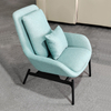 Modern Design Lounge Chair with Footrest Metal Frame Velvet Fabric Leisure Chair Armchair for Living Room Hotel Bedroom Rest