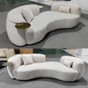 Modern Living Room Curved Sofa Lamb Velvet Fabric Couch Clothing Store Internet Celebrity Reception Pea Wabi Sabi Modular Couch