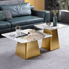 Modern Rectangle Tea Table Side Table Stainless Steel Designer Home Furniture Living Room Hotel Apartment Marble Coffee Table