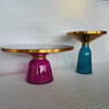 Light Luxury Stainless Steel Glass Tea Table Living Room Small Side Table