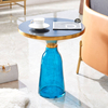 Light Luxury Stainless Steel Glass Tea Table Living Room Small Side Table