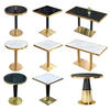 Modern Light Luxury Restaurant Table Stainless Steel Marble Dining Room Round Table