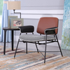 Modern Living Room Italian Designer Lounge Chair Velvet Metal Frame Armchair Hotel Leisure Accent Chair