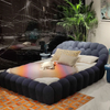 Modern Design Luxury Bubble Bed Shaping Sponge Frame Velvet Fabric Queen King Size Nordic Bedroom Furniture Sets
