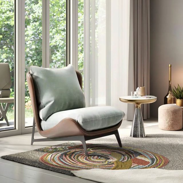 Modern Design Leisure Chair Velvet Fabric Armchair Hotel Home Room Balcony for Bedroom and Living Room on Sale