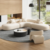 Modern Luxury Sofa Set Velvet Fabric Furniture Curved Couch for Villa House & Warehouse Use for Living Room & Hotel Space
