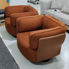 Italian Minimalist Rotating Single Sofa Living Room Furniture Hotel Villa Fabric Leisure Lounge Chair