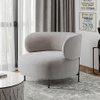Italian Design Living Room Chair Modern Velvet Leisure Chair Hotel Apartment Villa Round Sofa Chair