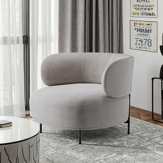 Silla de sal&oacute;n de dise&ntilde;o italiano, silla moderna de terciopelo para ocio, Hotel, apartamento, Villa, sof&aacute; redondo