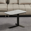 Modern Luxury Small Coffee Table with Rectangle Marble Top & Gold Stainless Steel for Living Room or Hotel Corner Side Table