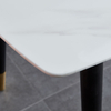 Modern Rectangular Dining Table Solid Wood Leg Marble Table Restaurant Coffee Table