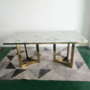 Luxury Dining Room Table Stainless Steel Modern Nordic Furniture Marble Top Dining Table Set