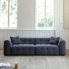 Modern Quiet Style Design Velvet Cloth Sectional Sofa Modern 3 Seater Chesterfield Salon Living Room Sofa Set Furniture