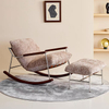Modern Rocking Chair Antique Style Velvet Fabric High-end Rocking Chair Living Room Home Lazy Sofa Recliner