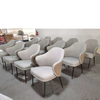 Italian Minimalist Modern Iron Frame Designer Fabric Dining Chair for Hotel Cafes and Restaurants Can Be Customized Dining Chair