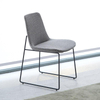 Italian Metal Fabric Dining Chair Hotel High Quality Cushioned Blue Dining Chair