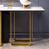 Luxury Style Living Room Furniture Corner Table Hallway Stainless Steel Marble Console Table
