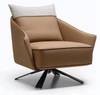 Modern Living Room Furniture Single Person Leisure Lounge Chair Revolving Leather Accent Sofa Chair