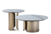 Modern Stainless Steel Coffee Table Home Furniture Living Room Round Marble Coffee Table