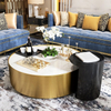 Luxury Round Coffee Table Living Room Stainless Steel Furniture Marble Coffee Table