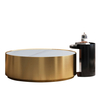 Luxury Round Coffee Table Living Room Stainless Steel Furniture Marble Coffee Table