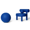 Modern Design Single Armchair Blue Velvet Fabric Hotel Villa Living Room Furniture Leisure Chair
