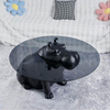 Factory Price Creative Design Round Tea Table Modern Home Villa Living Room Hotel Furniture Tempered Glass Coffee Table