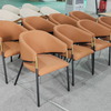 Golden Stainless Steel Luxury Hotel Chair Modern Restaurant Cafe Furniture White Velvet Dining Chair