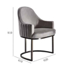Luxury Dining Chairs Customized Modern Style Metal Stainless Steel Upholstery Velvet Armchair Chair