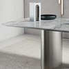 Modern Luxury Marble Top Stainless Steel Restaurant Dining Room Designer Dining Table Coffee Table Set