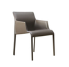 Nordic Light Luxury Dining Chair Home Modern Minimalist Dining Room Chair Italian Saddle Leather Back Chair