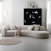 Modern Curved Creative Sofa Hotel Lobby Negotiation Area Living Room Furniture Velvet Cloth Sofa
