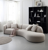 Modern Curved Creative Sofa Hotel Lobby Negotiation Area Living Room Furniture Velvet Cloth Sofa
