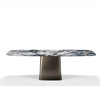 Italian Postmodern Style Table Marble Dining Room Furniture Features Stainless Steel Feet Rectangular Dining Table