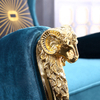 Luxury Modern Living Room Furniture Armchair Solid Aluminium Alloy Leg Velvet Fabric Single Leisure Accent Chair