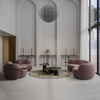 Nordic Modern Hotel Apartment Living Room Clothing Store Beauty Salon Lamb Velvet Creative Cloth Art Minimalist Sofa 3seats