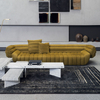 Modern Luxury Home Furniture Creative Design Velvet Sofa for Two Sleeping Couch Fabric Living Room Sofa Set