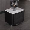 Hot Sale Modern Design Nightstand Finish Luxury Style Stainless Steel Wooden Bedside Table for Bedroom