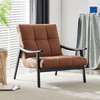 Italian Minimalist Design Hotel Villa Living Room Solid Wood Leather Single Recliner Sofa Armchair Leisure Chaise Lounge Chair