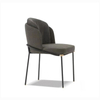 Modern Simple Dining Restaurant Chair Nordic Italian Light Luxury Metal Frame Leather Velvet Fabric Upholstery Dinner Chair