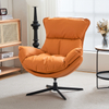 Modern Rocking Accent Chairs Wabi Japandi Lounge Chair for Living Room Metal Rotating Swivel Velvet Fabric Lazy Chair