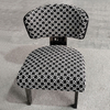Modern Minimalist Living Room Lounge Accent Chair Metal Stainless Steel Frame with Fabric Cushion Leisure Single Sofa Chair