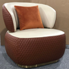 Foshan Factory Wholesale Custom Modern Nordic Design Sofa Chair Villa Living Room Leather Leisure Chair