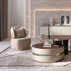 Foshan Factory Wholesale Custom Modern Nordic Design Sofa Chair Villa Living Room Leather Leisure Chair