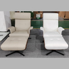 Italian Minimalist Hotel Villa Living Room Modern Lounge Stainless Steel Fabric Swivel Leisure Chair Single Sofa Accent Chair