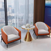 Modern Living Room Single Sofa Bentwood Frame Upholstered Fabric Italian Designer Armchair Lounge Leisure Sofa Chair