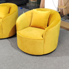 Modern Creative Design Round Armchairs Living Room Furniture Swivel Velvet Single Sofa